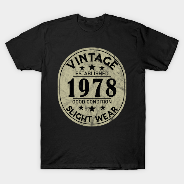 Discover Vintage Established 1978 Good Condition Slight Wear - Vintage 1978 - T-Shirt