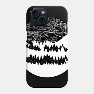 Map Silhouette Circle Phone Case