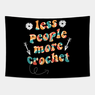 less people more crochet Tapestry