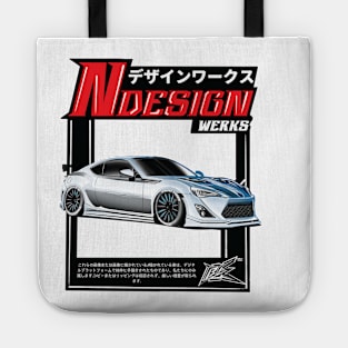 scion frs white blue Tote