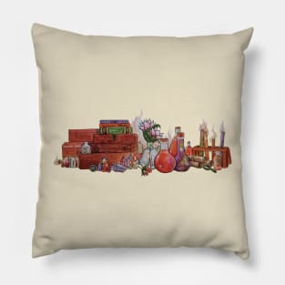 Watercolor Halloween Autumnal Potions Pillow