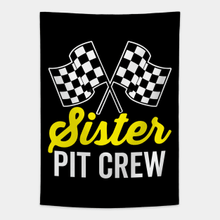 Sister Pit Crew Tapestry