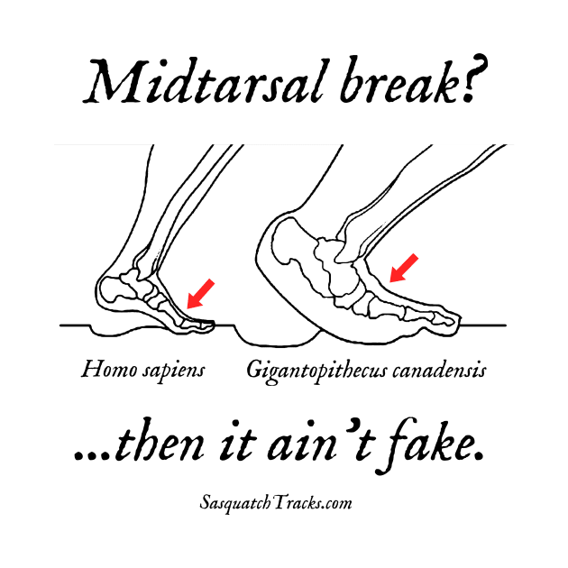 Midtarsal break? Then it ain't fake. by Sasquatch Tracks Store