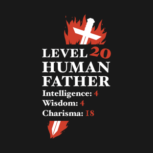 Level 20 Father DnD Dad Gift Shirt T-Shirt