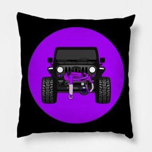 [JEEP]_BLACK_Front 'PURPLE CIRCLE' Pillow