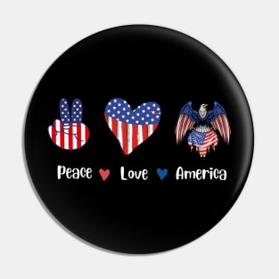 peace love america, united state, gift for teachers Pin