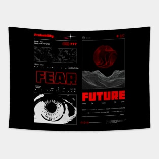 Streetwear Bloody Red Brutalism Design Tapestry