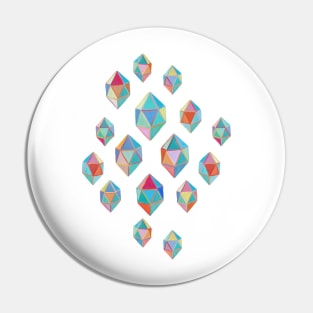 Floating Gems - a pattern of painted polygonal shapes Pin