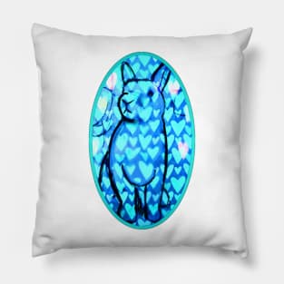 Blue Bunny Pillow