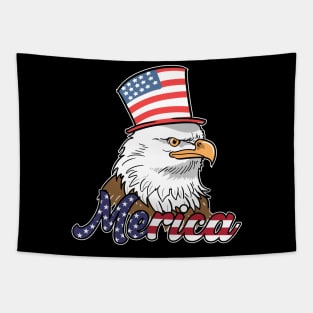 Merica Eagle USA Flag 4th Of July Fourth Patriotic Tapestry