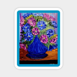 Flowers in a vase painting Magnet