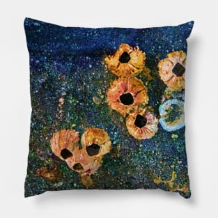 Abstract barnacles on rocks Pillow