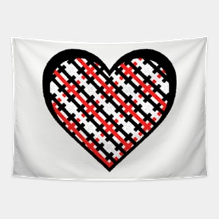 Heart stripes lines 8 bit 8bit pixel art pixelart pixelated Tapestry