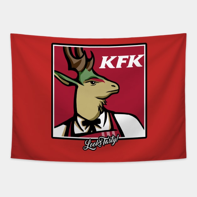 Kentucky Fried Kelbi Tapestry by Zebnoiser