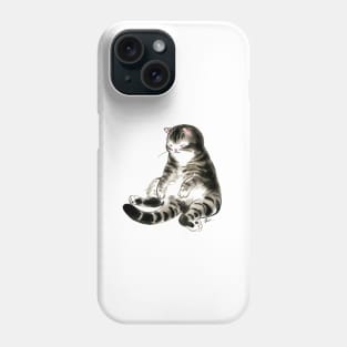 cat, lovely, cute, animal, kitten, ink Phone Case