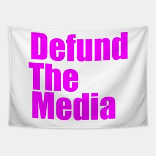 Defund The Media Pink Tapestry