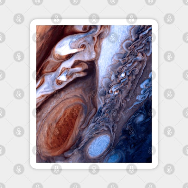 Jupiter Great Red Spot Big Planet Enhanced Colors Magnet by Brasilia Catholic