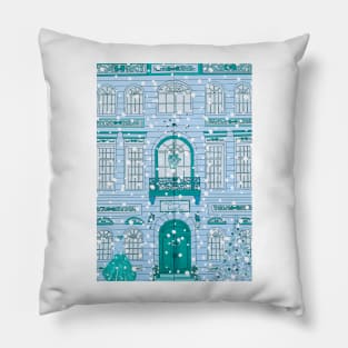 snowy Christmas in New York No. 4 Pillow