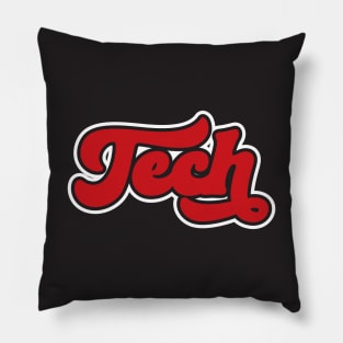 Retro Tech Script Pillow