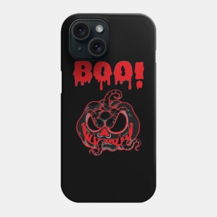 Terrifying Pumpkin with a Startling 'BOO': A Spine-Chilling Surprise Phone Case