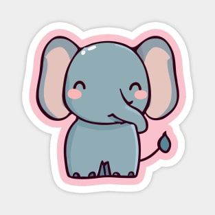 cute elephant cartoon vector illustration Magnet
