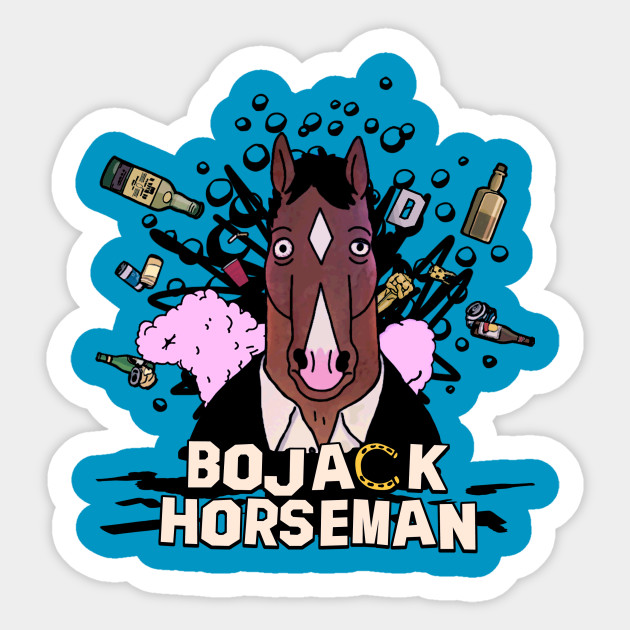 bojack horseman bojack horseman sticker teepublic bojack horseman