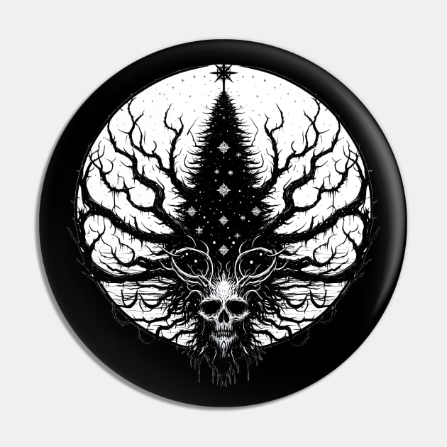 Creepy Christmas Tree Pin by MetalByte