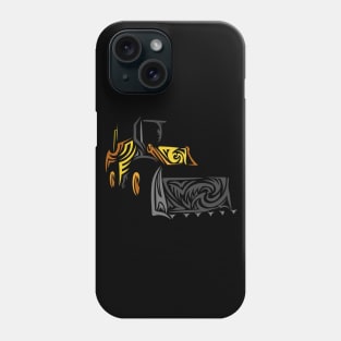 wheel loader tribal Phone Case