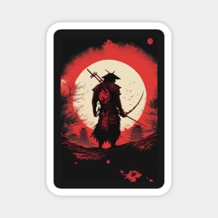 The Red Sun, a Symbol of Epic Warrior in Japanese Culture Magnet