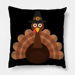 Turkey Pilgrim Cute Thanksgiving Pillow