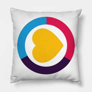 Polyamory Pride - Minimalist Circle Border - (New Colors) Pillow