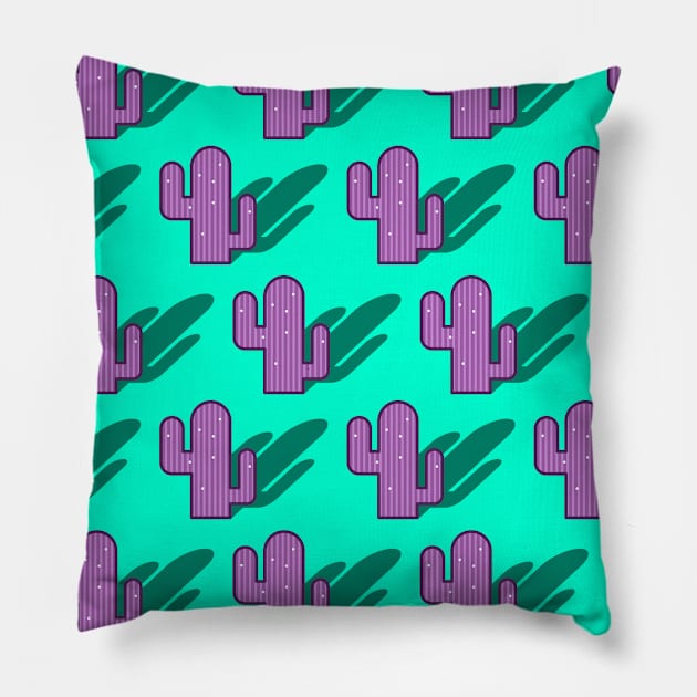 Cacti shadow Pillow by Vintage Dream