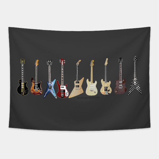 Guitar line up Tapestry by DeclanTIGERIllustration