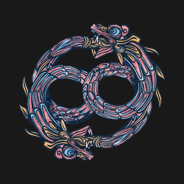 Ouroboros Quetzalcoatl Mexican Design by ANDYWARHORE