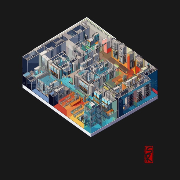 Isometric office by siriusreno