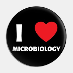 I Love Heart Microbiology Pin