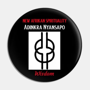 Adinkra Symbol Nyansapo representing Wisdom Pin