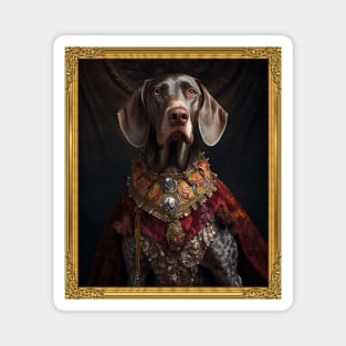 Majestic German Shorthaired Pointer - Medieval German Queen (Framed) Magnet