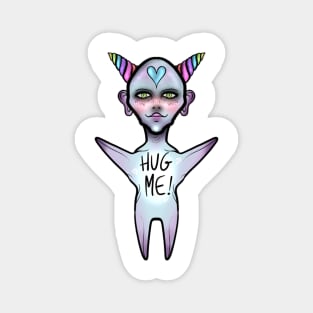 Cute Creature Unicorn Marshmallow- HUG ME! Magnet