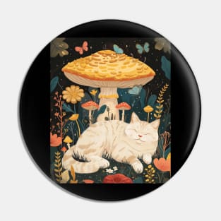 Cottagecore Aesthetic Cat Evenings Pin