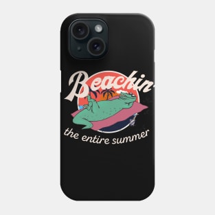 Beaching the entire summer funny croc cartoon Phone Case