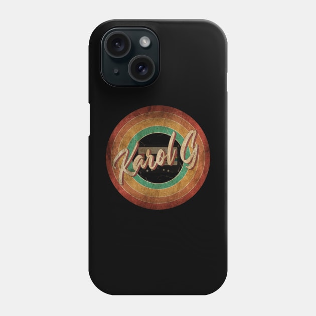 Karol G Vintage Circle Art Phone Case by antongg