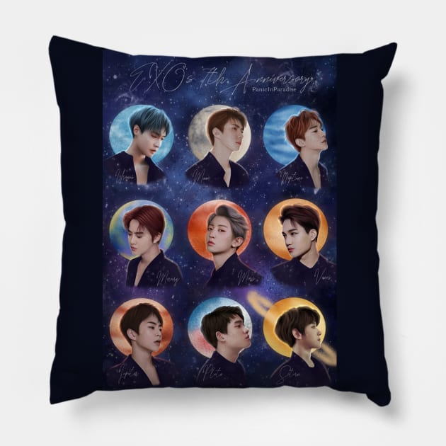 EXO's 7th Anniversary Pillow by PanicInParadise