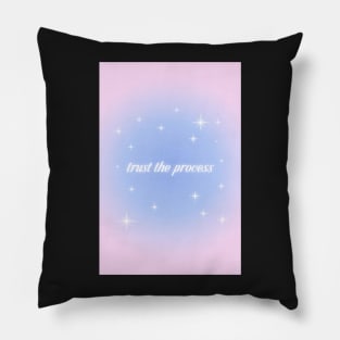 Positive Affirmation Aesthetic Pink and Purple Gradient Aura Pillow