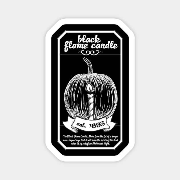 Hocus Pocus: Halloween Black Flame Candle Magnet by AZTEdesigns