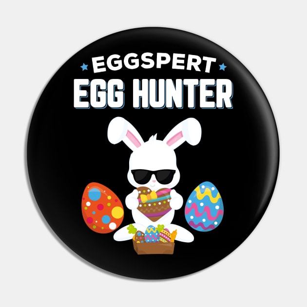 Eggspert Egg Hunter Funny Easter Pin by trendingoriginals