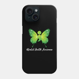 Mental Health Awareness Butterfly Semicolon Phone Case