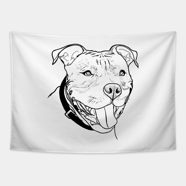 American Staffordshire Terrier Tapestry by Hot-Mess-Zone