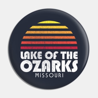 Lake of the Ozarks Retro Vintage Style Sunset Pin