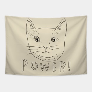 Frightened Rabbit Power Cat Tapestry